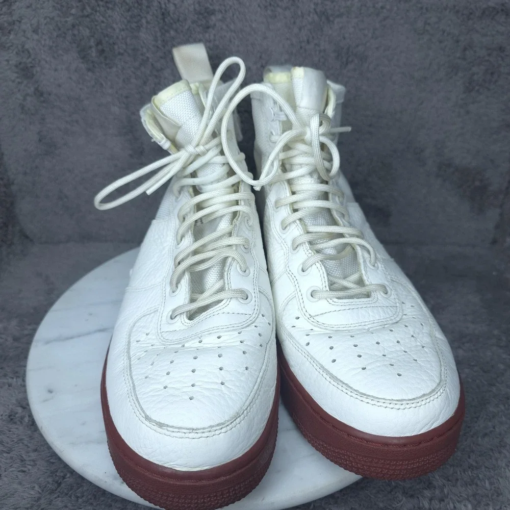 Nike SF Air Force 1 Mid Shoes Mens Size 10.5 White Red Sneakers 917753-100